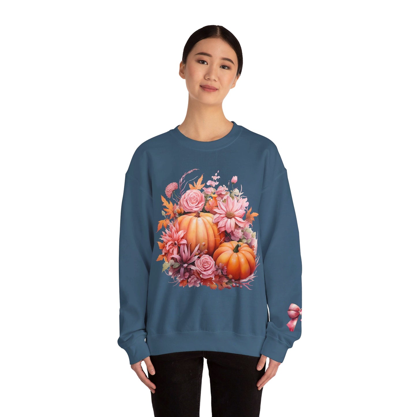 Pink Floral Pumpkin Sweatshirt