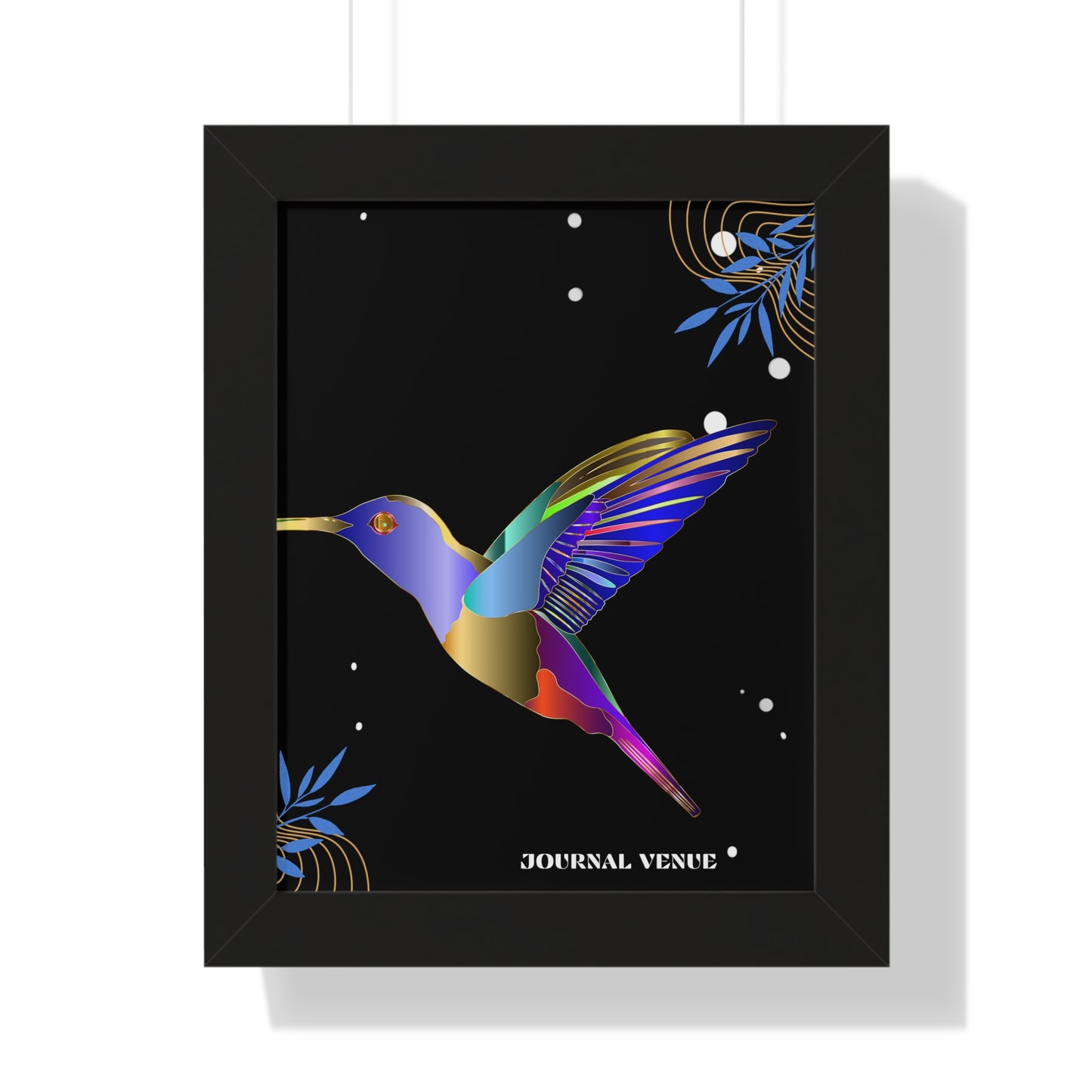 Blue Bird Framed Vertical Wall Art  Poster - JOURNAL VENUE