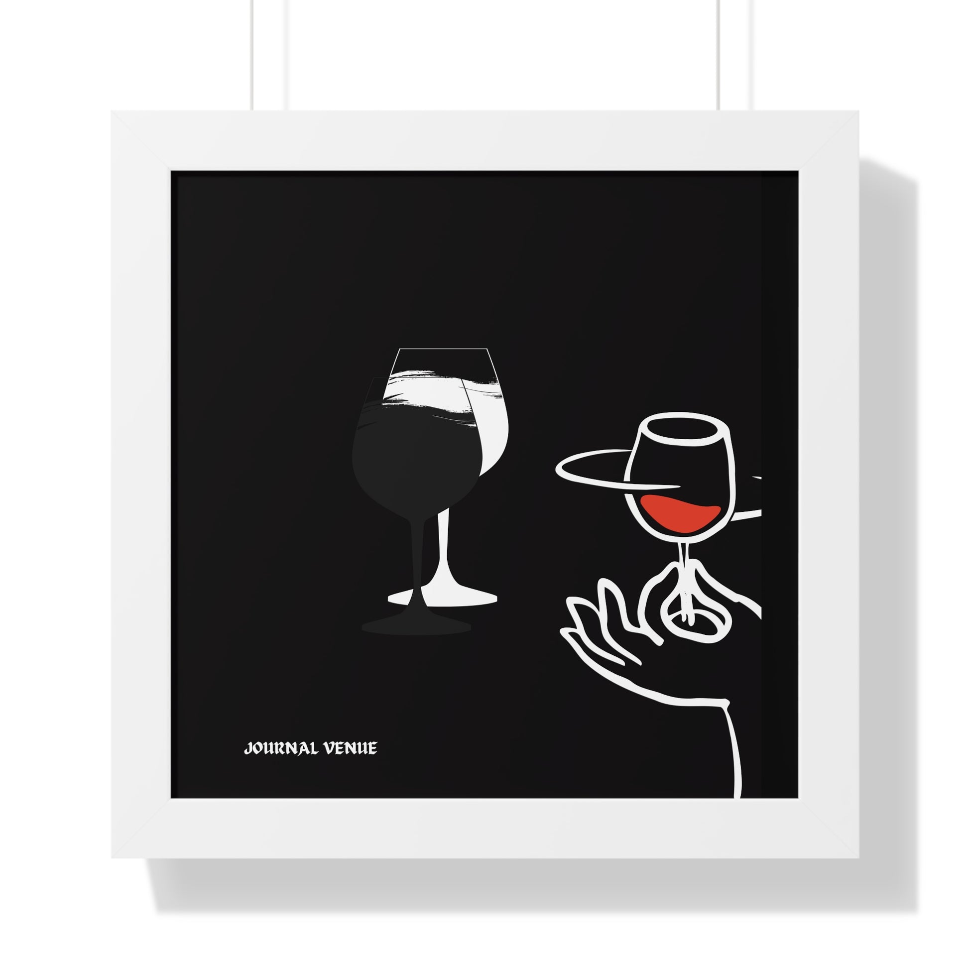 Wine Tasting Framed Vertical Poster Wall Art - JOURNAL VENUE