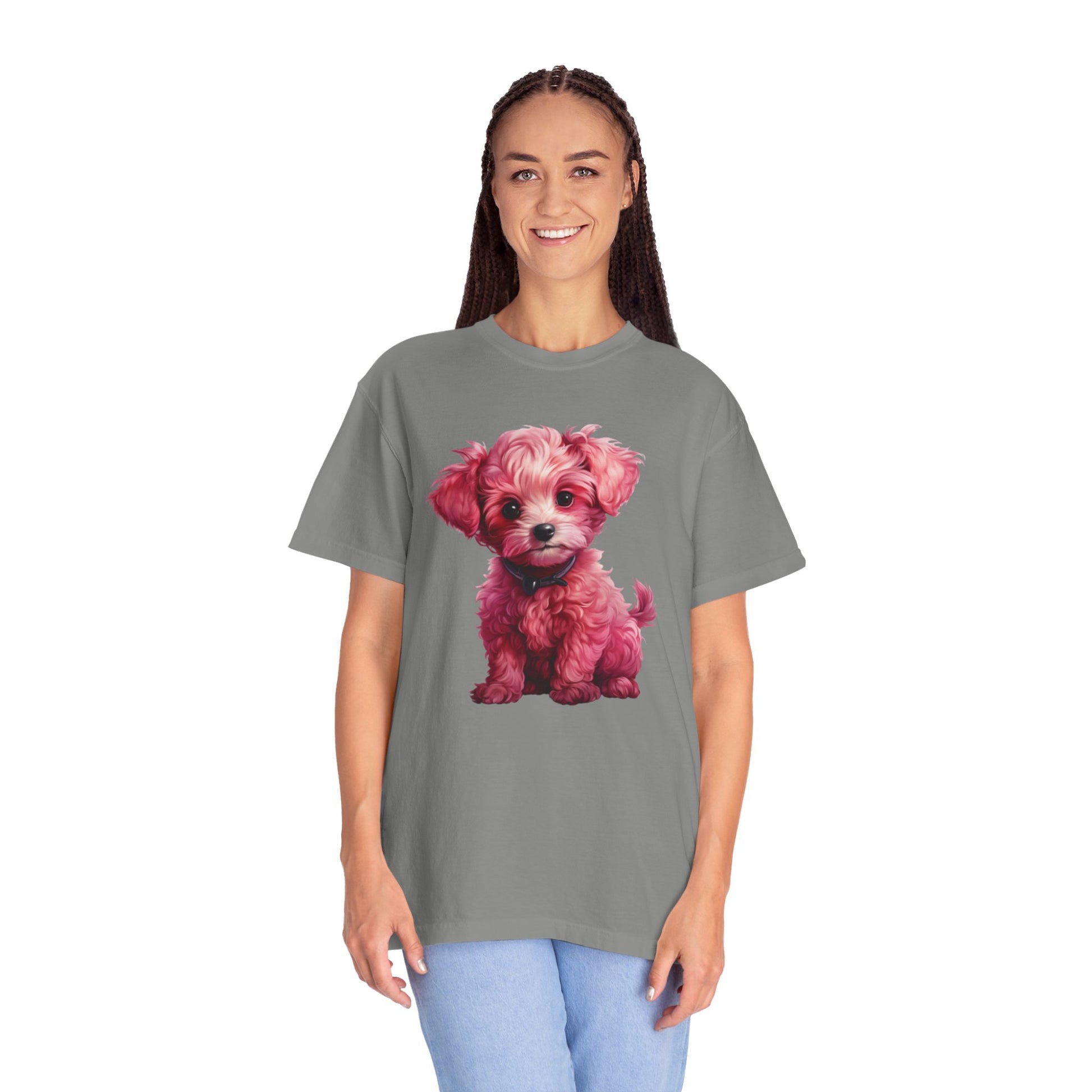 Cute Pink Poodle T-shirt - JOURNAL VENUE