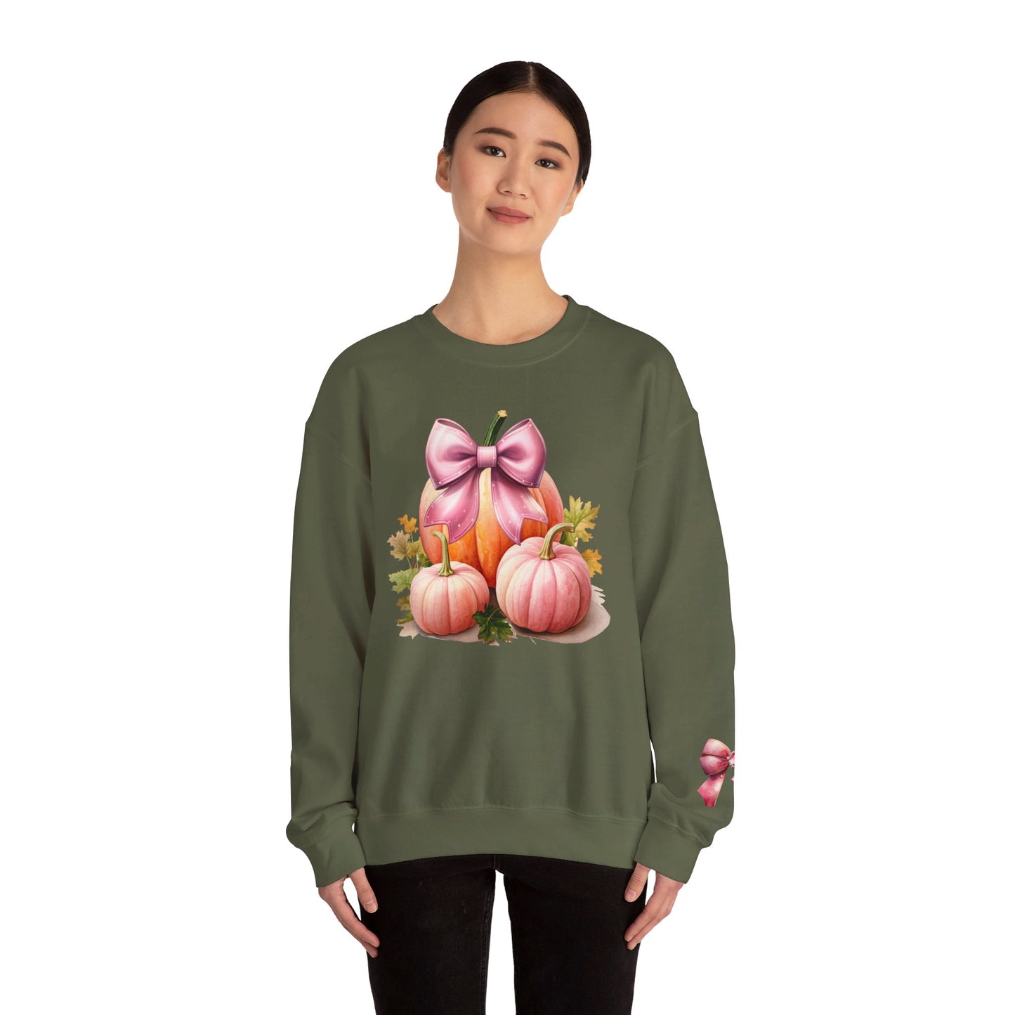 Pink Coquette Pumpkin Crewneck Sweatshirt