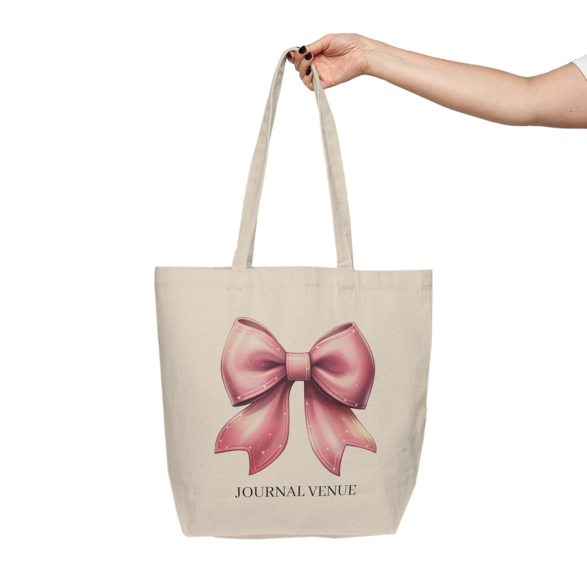 Coquette Pink Bow Shopping Tote Bag - JOURNAL VENUE