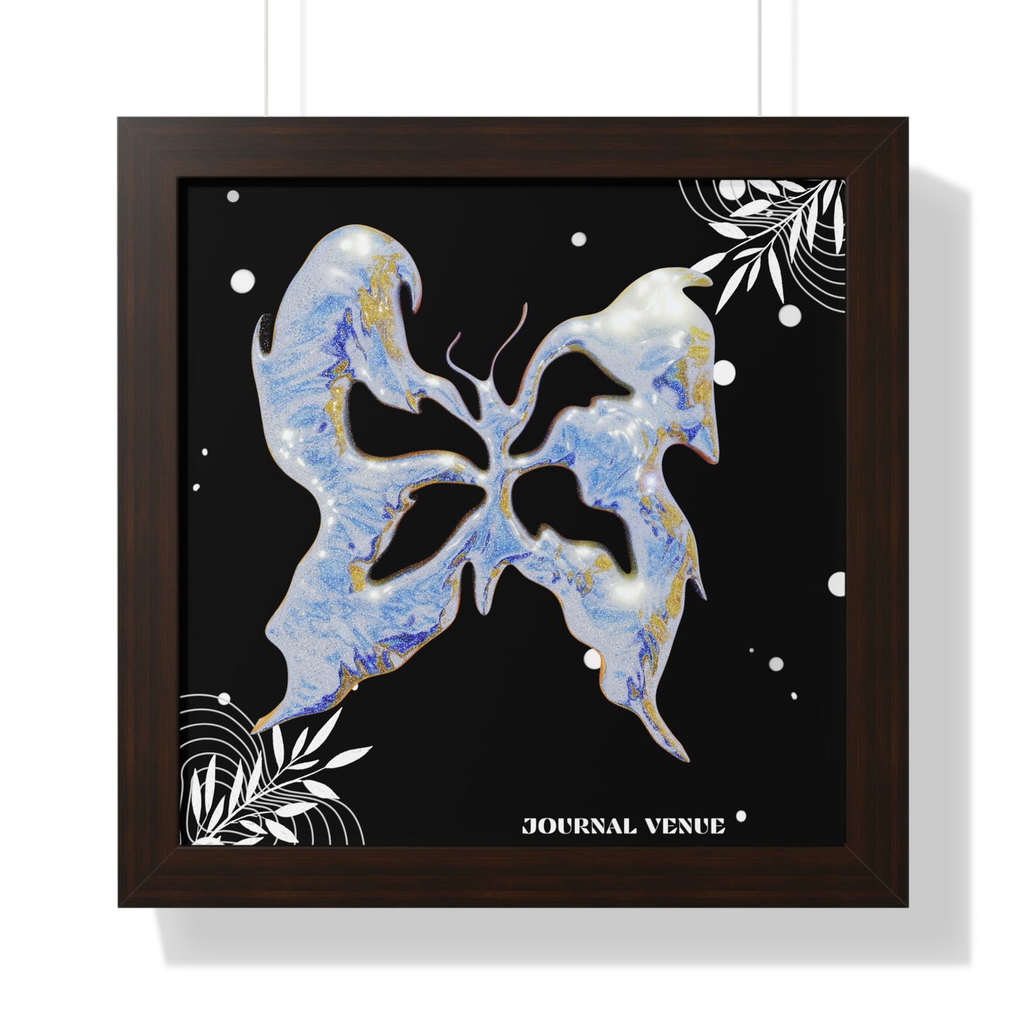 Frozen Butterfly Framed Vertical Wall Art  Poster - JOURNAL VENUE