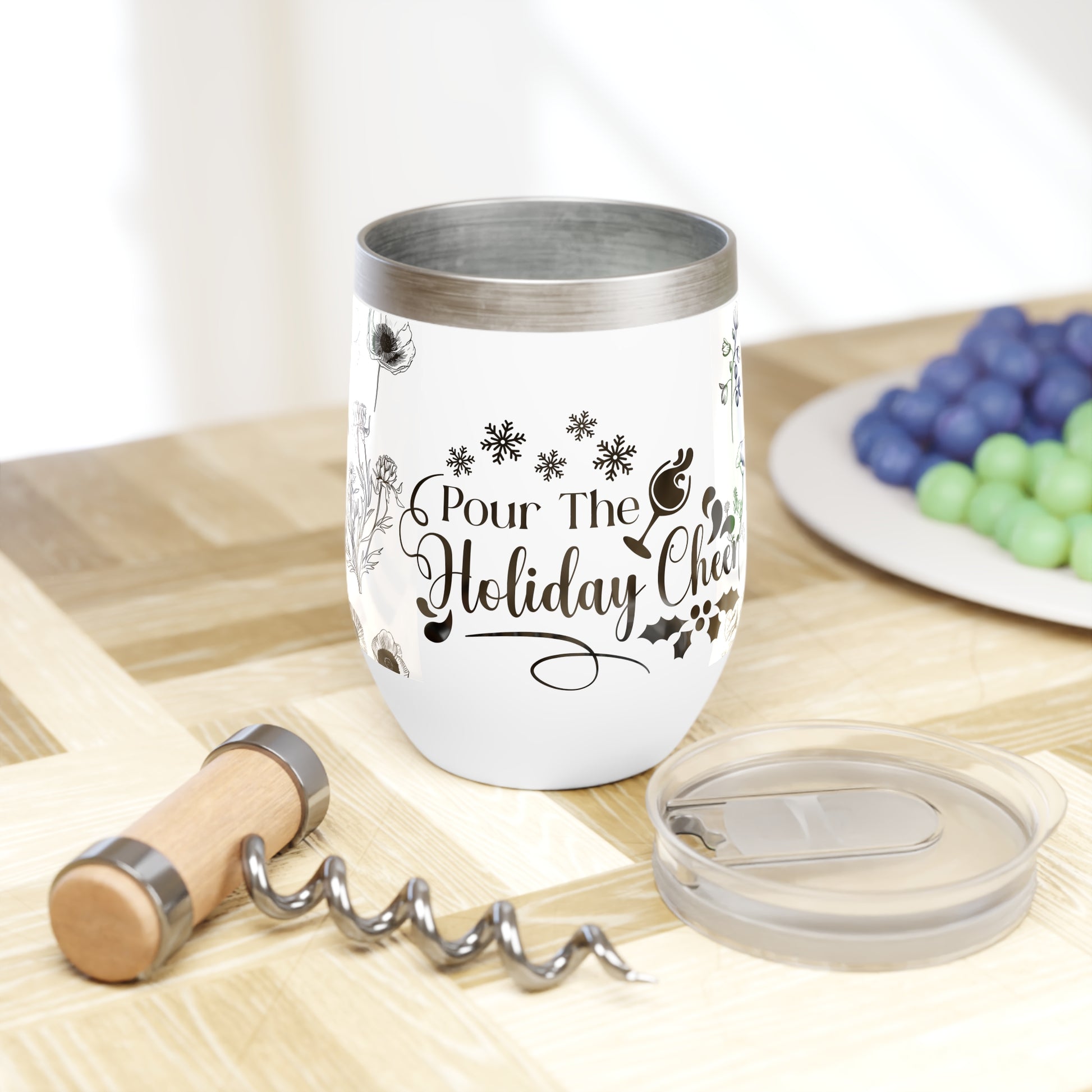 Pour The Holiday Cheer Christmas Wine Tumbler - JOURNAL VENUE