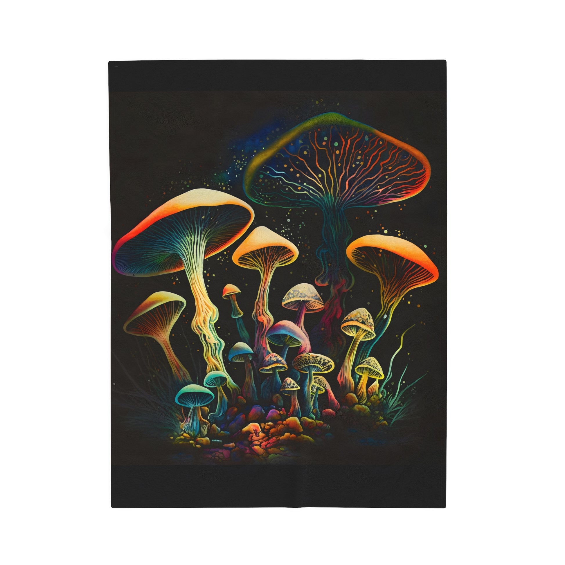 Wild Magic Mushroom Velveteen Plush Blanket - JOURNAL VENUE