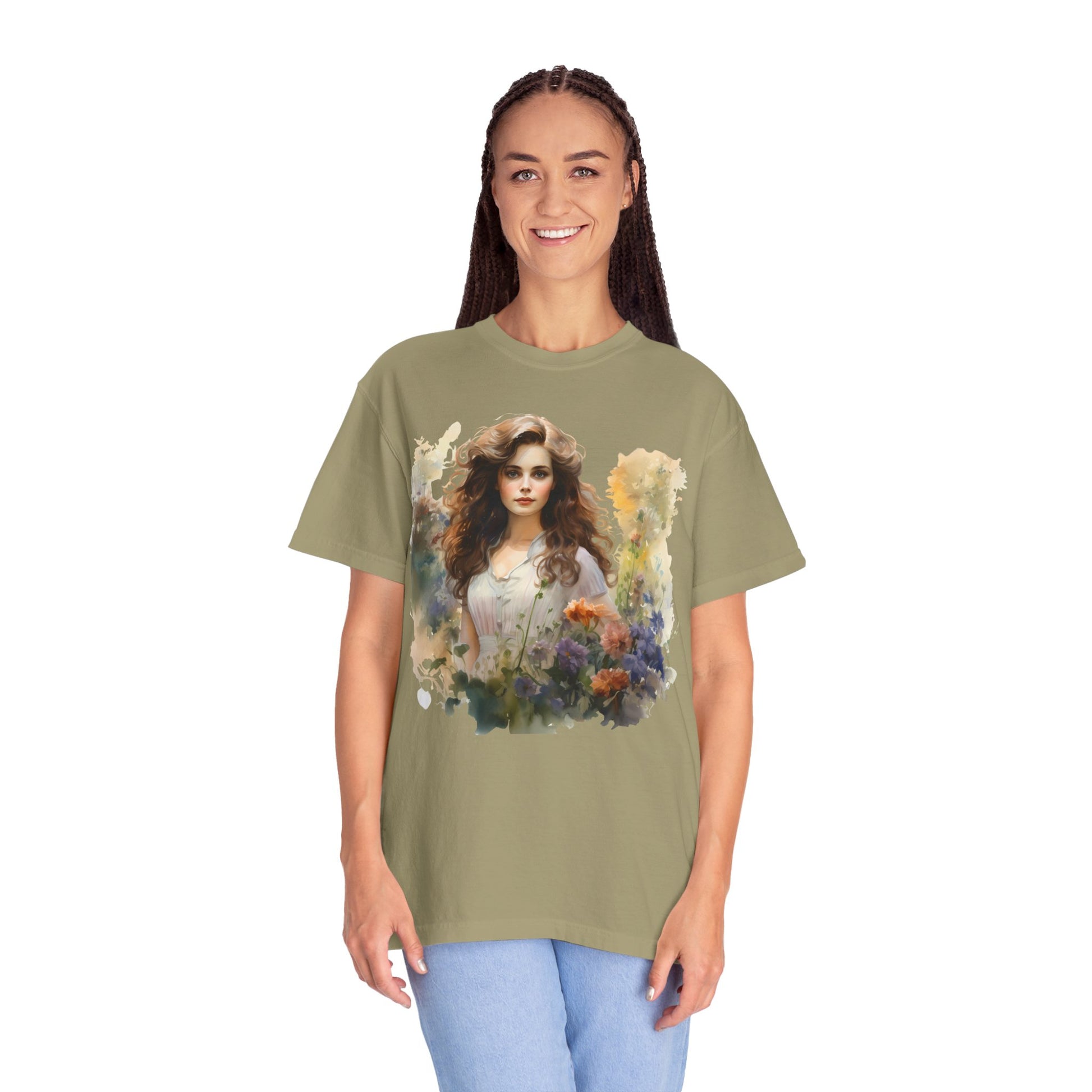 Wild Flower Vintage Girl T-shirt - JOURNAL VENUE