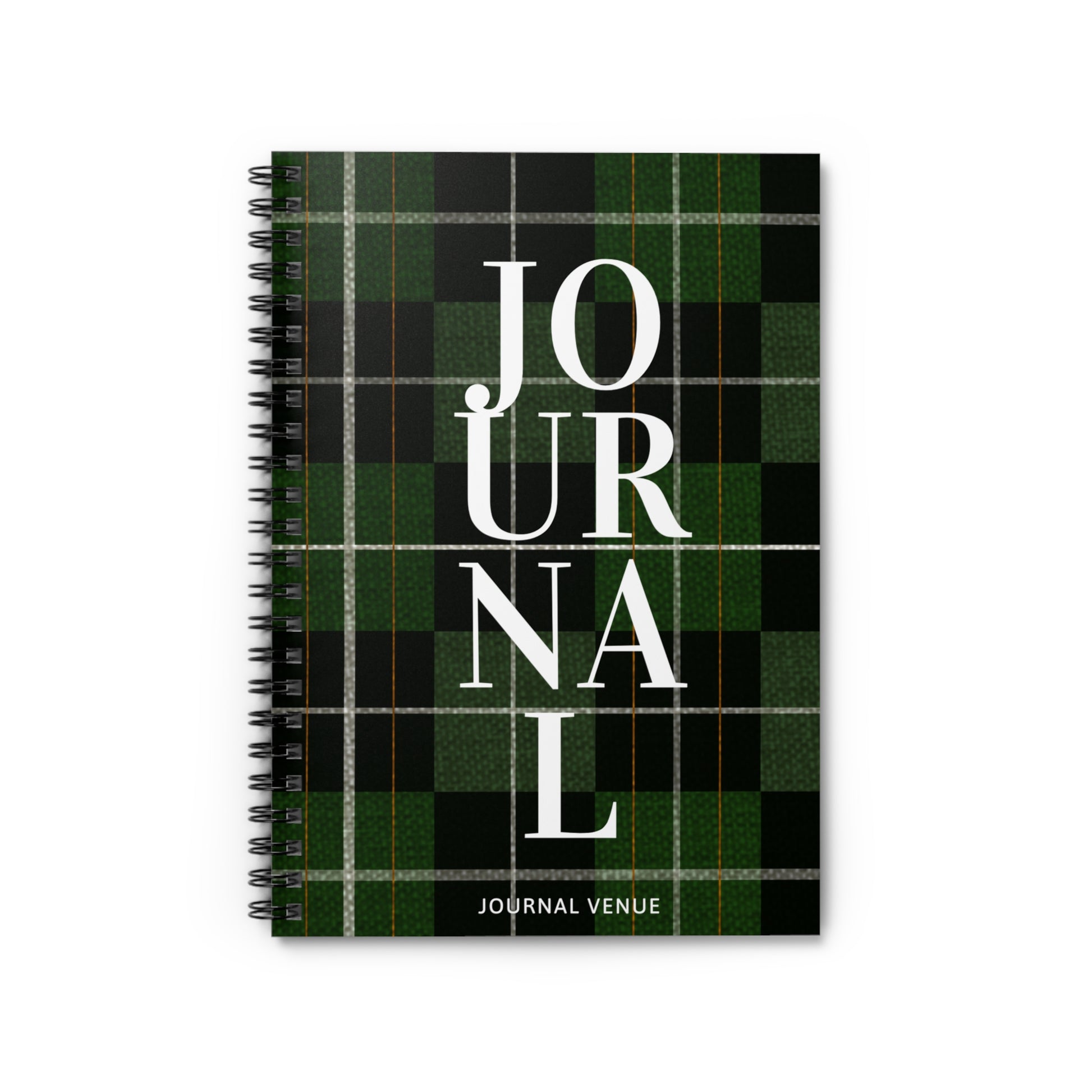 Green Plaid Journal Notebooks - JOURNAL VENUE