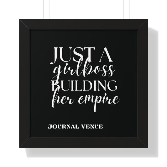 Motivational Girl Boss Framed Wall Art  Poster - JOURNAL VENUE