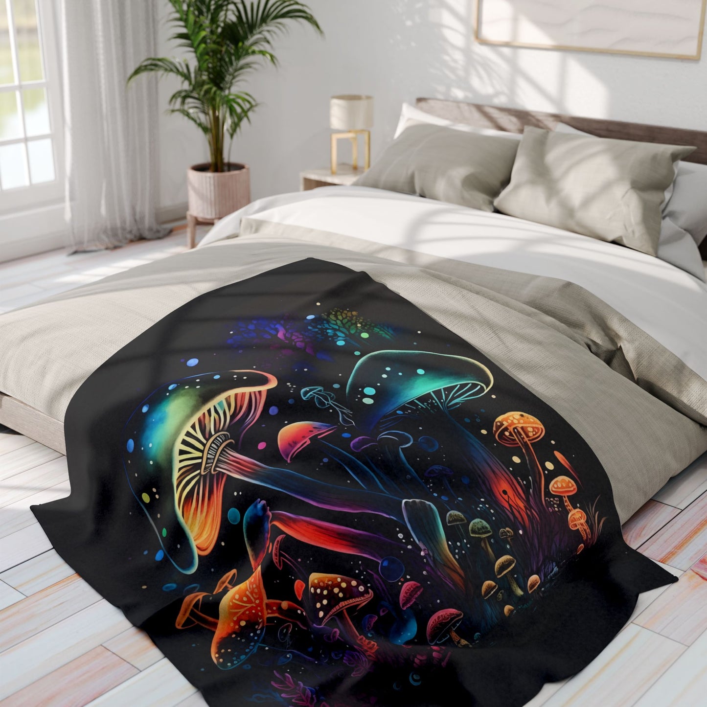 Dancing Mushroom Arctic Fleece Blanket