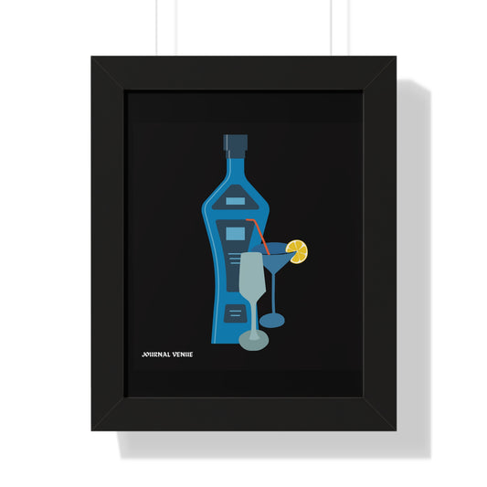  Wine Cocktail Framed Vertical Wall Art  Poster - JOURNAL VENUE