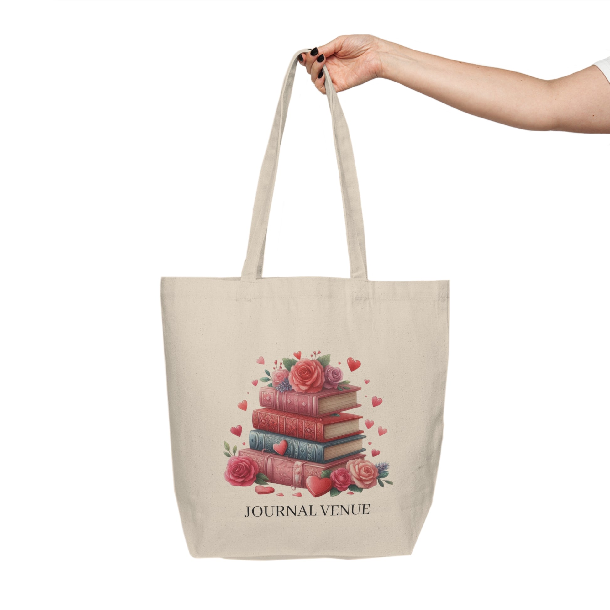 Pink Romantic Book Lover Shopping Tote Bag - JOURNAL VENUE