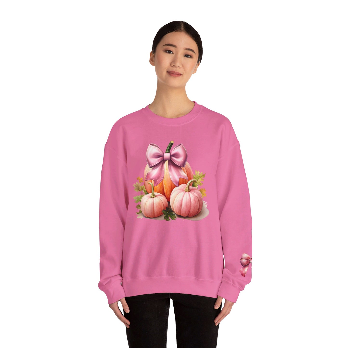 Pink Coquette Pumpkin Crewneck Sweatshirt