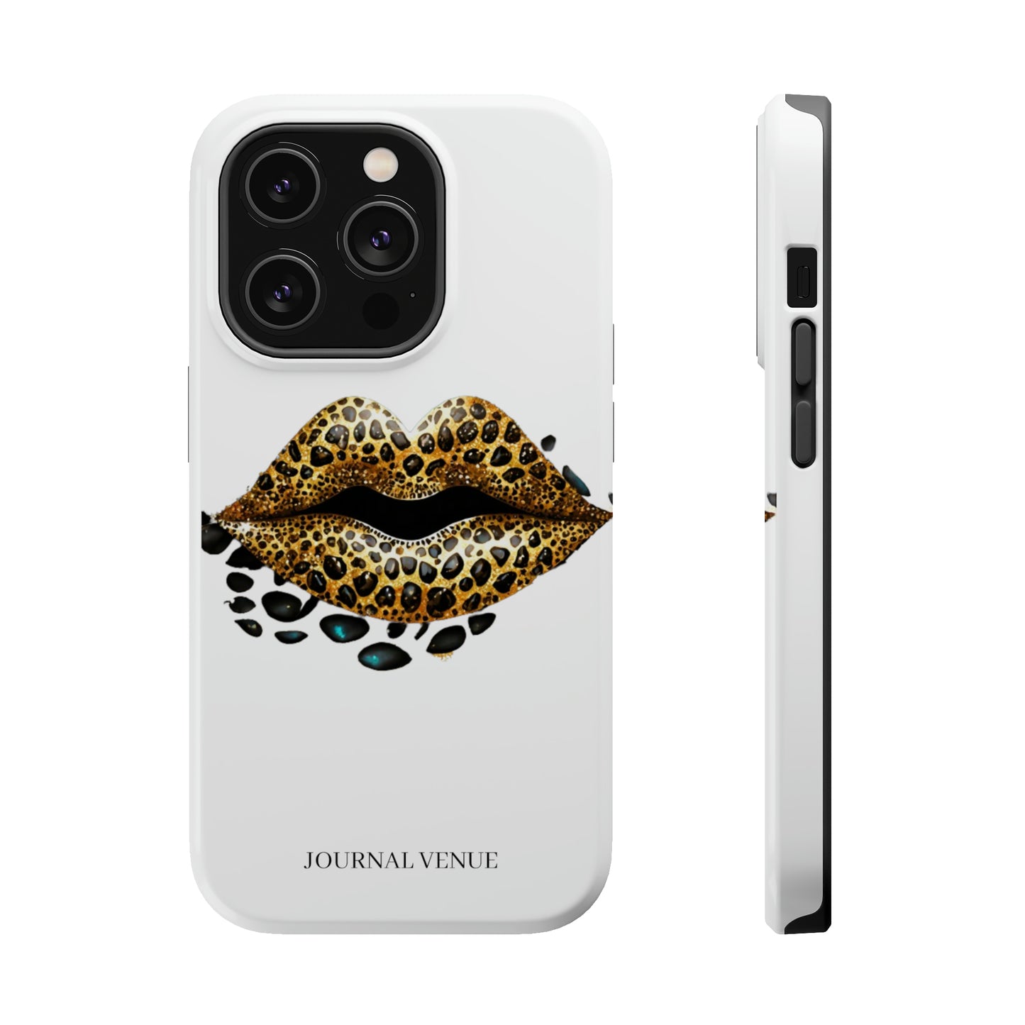 Leopard Glitter Lip Stain Iphone Cases - JOURNAL VENUE