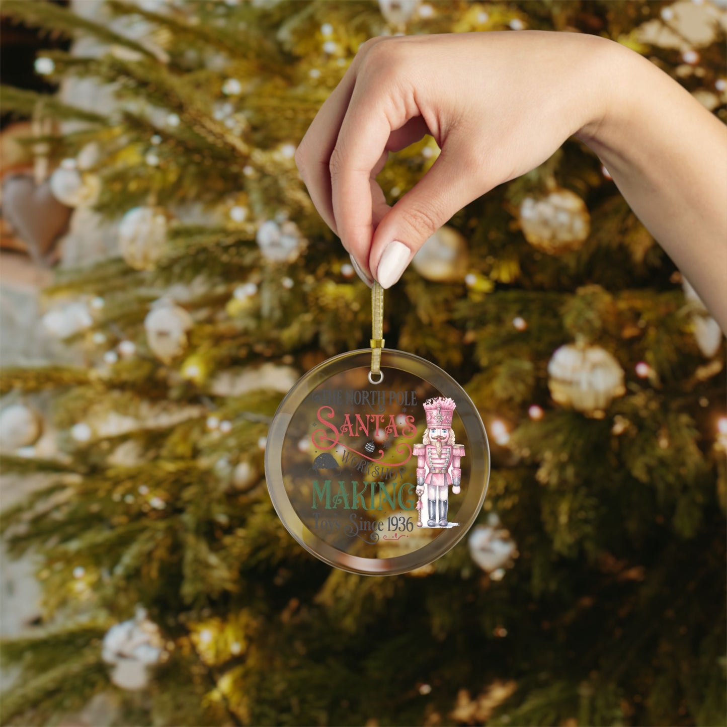 Santa Workshop Christmas Glass Ornaments - JOURNAL VENUE