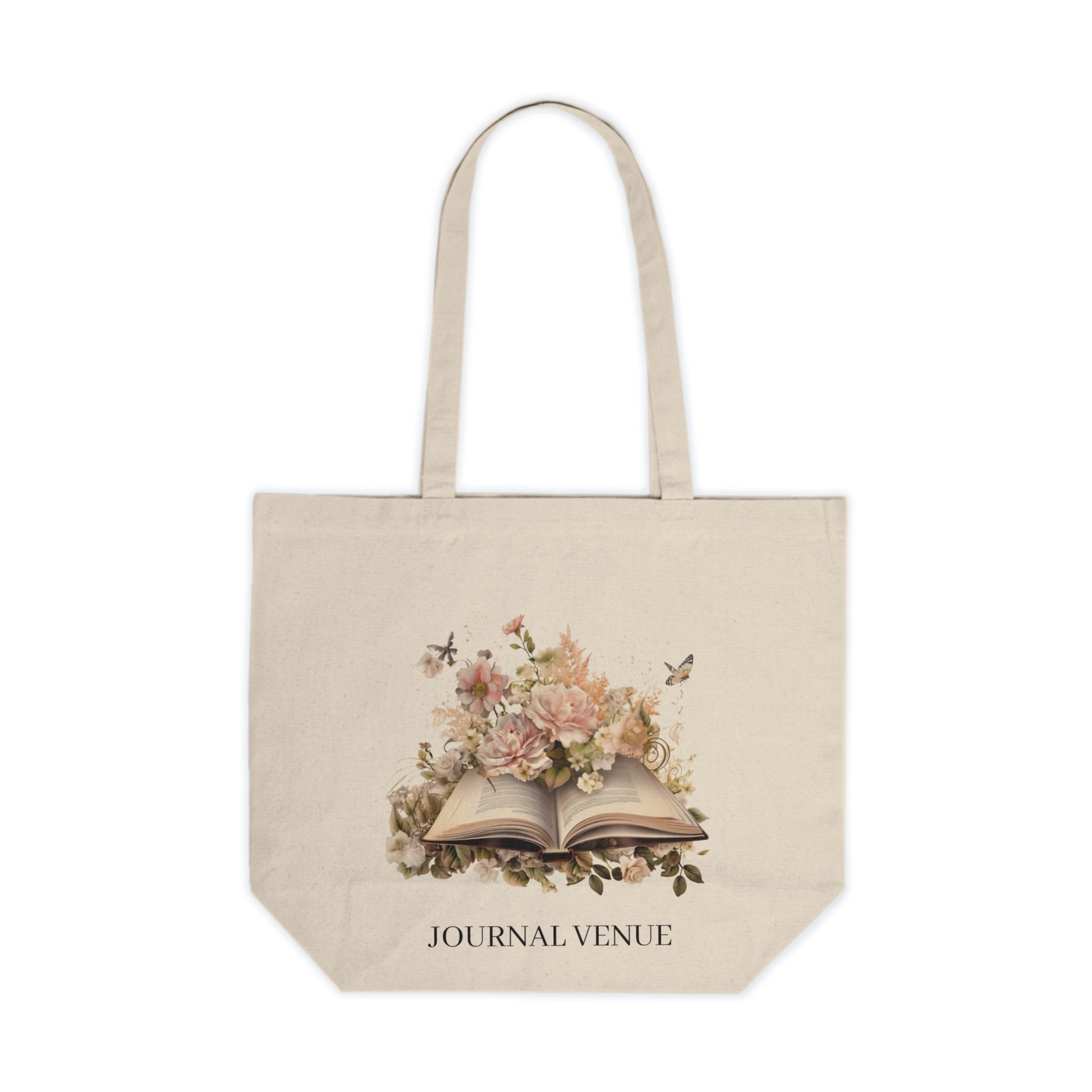 Floral Cute Book Shopping Tote Bag - JOURNAL VENUE