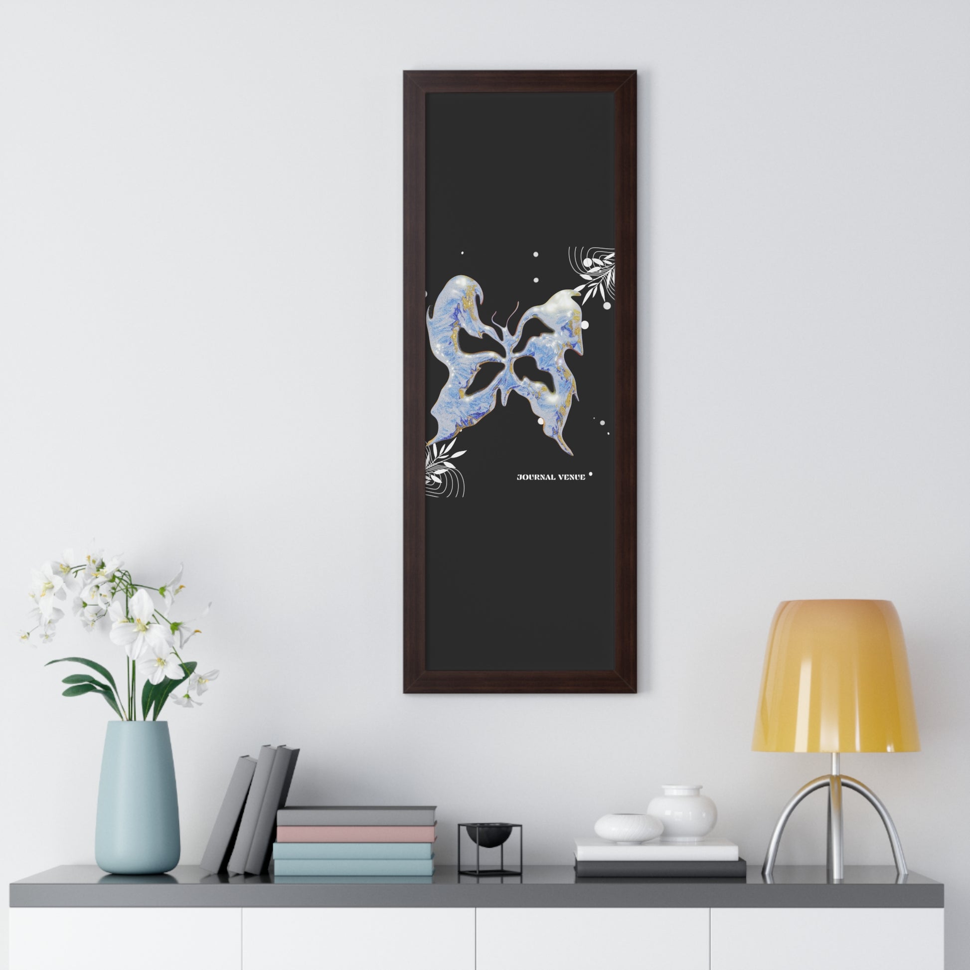 Frozen Butterfly Framed Vertical Wall Art  Poster - JOURNAL VENUE