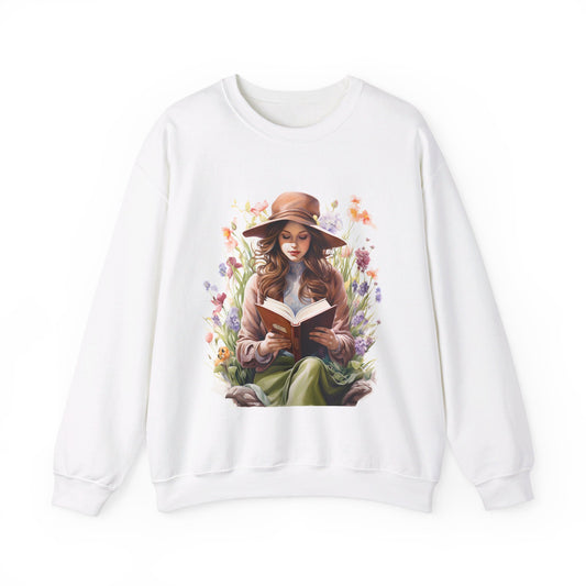 Floral Reading Crewneck Sweatshirt