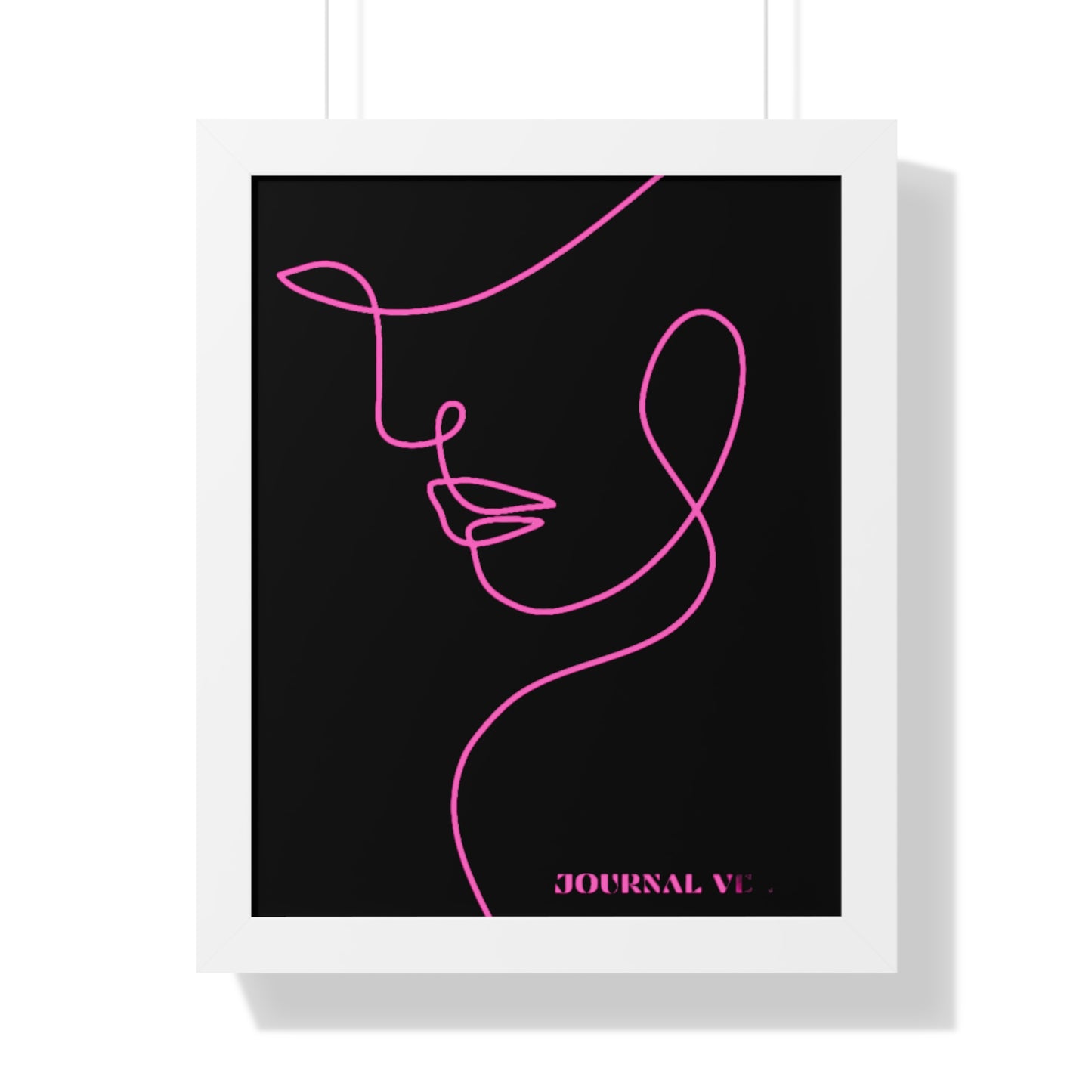 Pink Girl Framed Vertical Wall Art Poster - JOURNAL VENUE