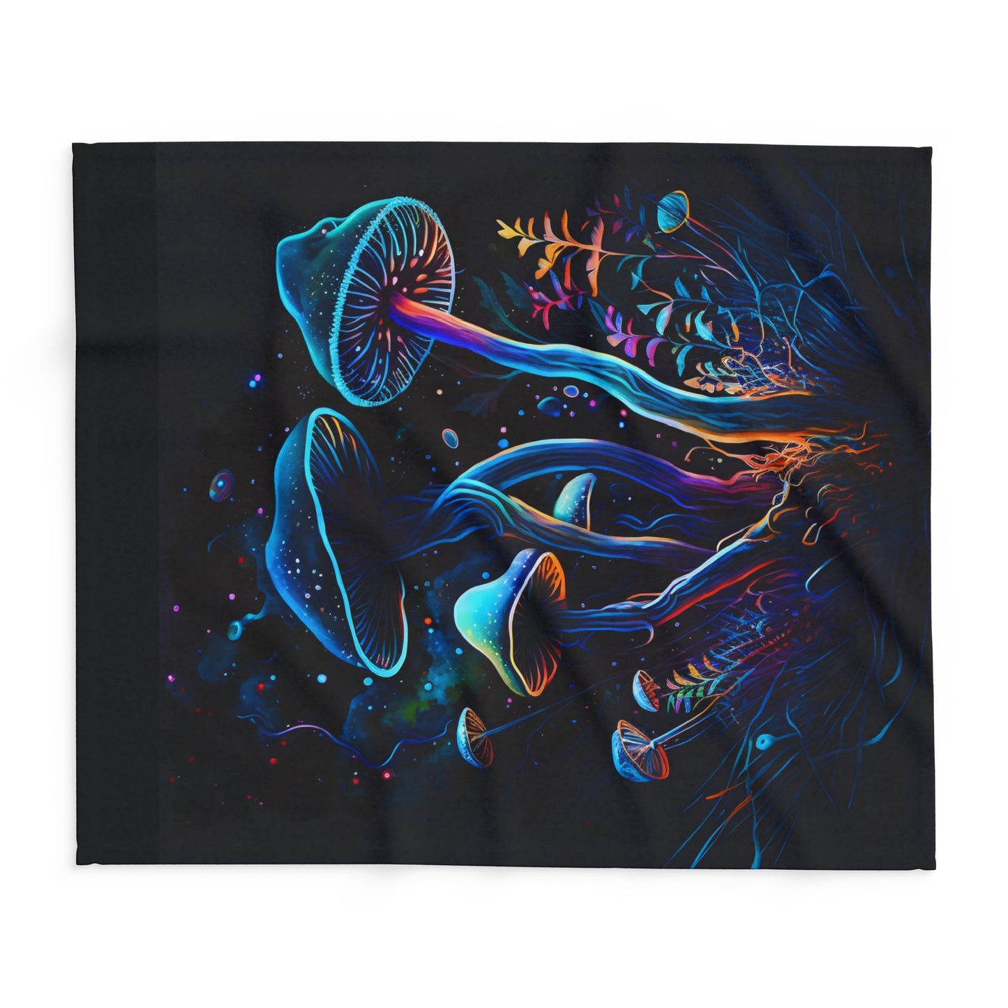 Blue Mushroom Lane Arctic Fleece Blanket