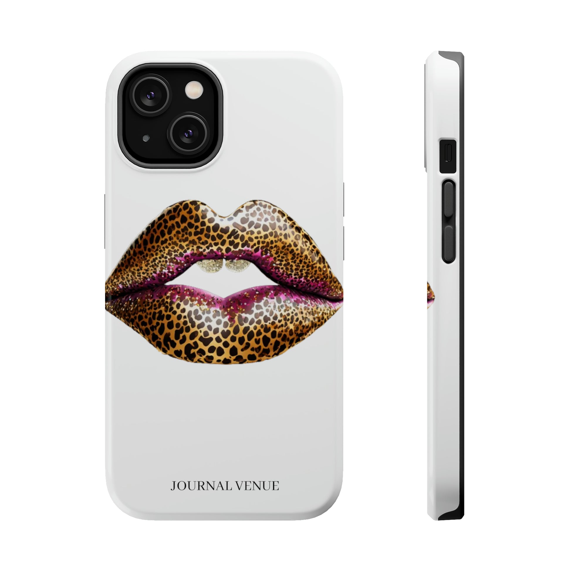 Leopard Print Glitter Lip  Iphone Cases JOURNAL - VENUE