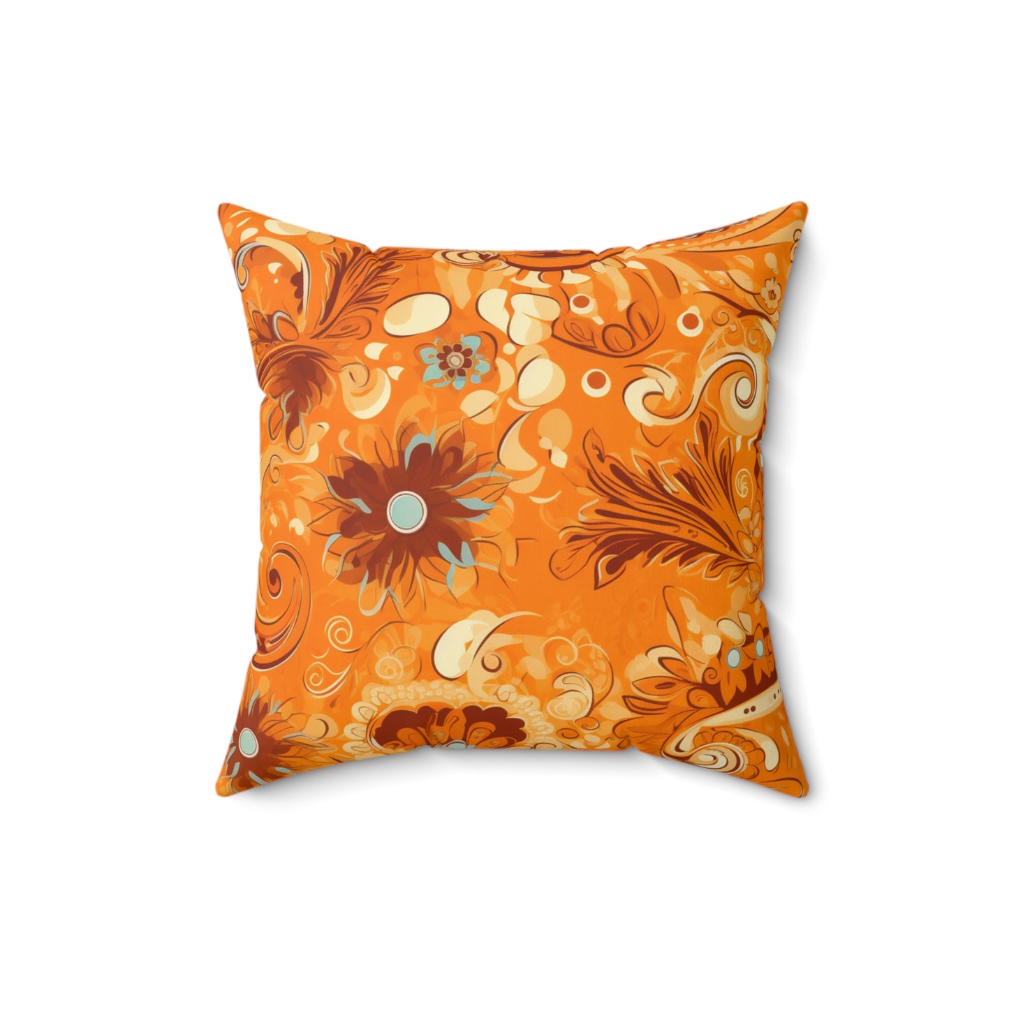 Autumn Boho Paisley Square Pillow - JOURNAL VENUE