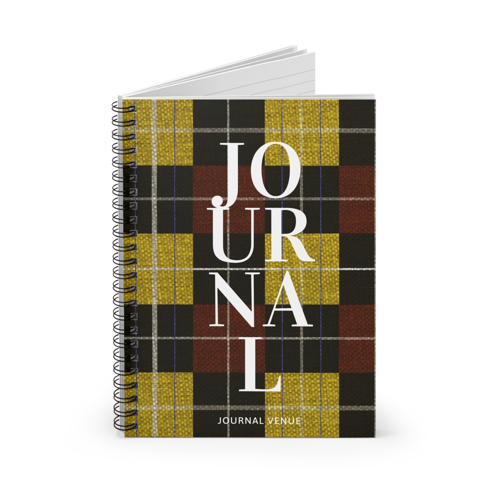 Yellow Plaid Journal Notebooks - JOURNAL VENUE