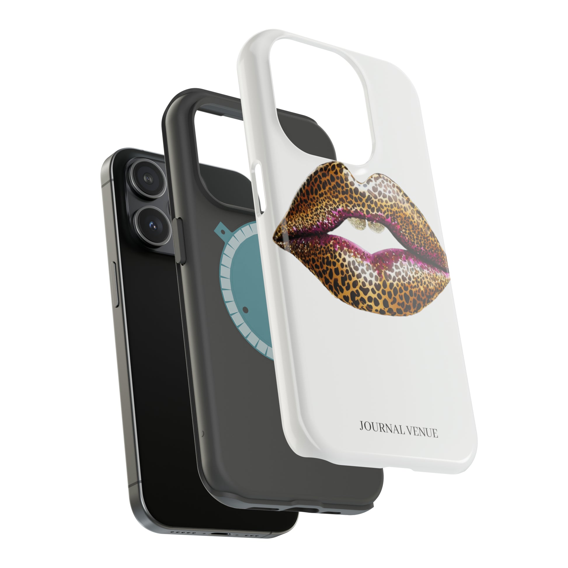 Leopard Print Glitter Lip  Iphone Cases JOURNAL - VENUE