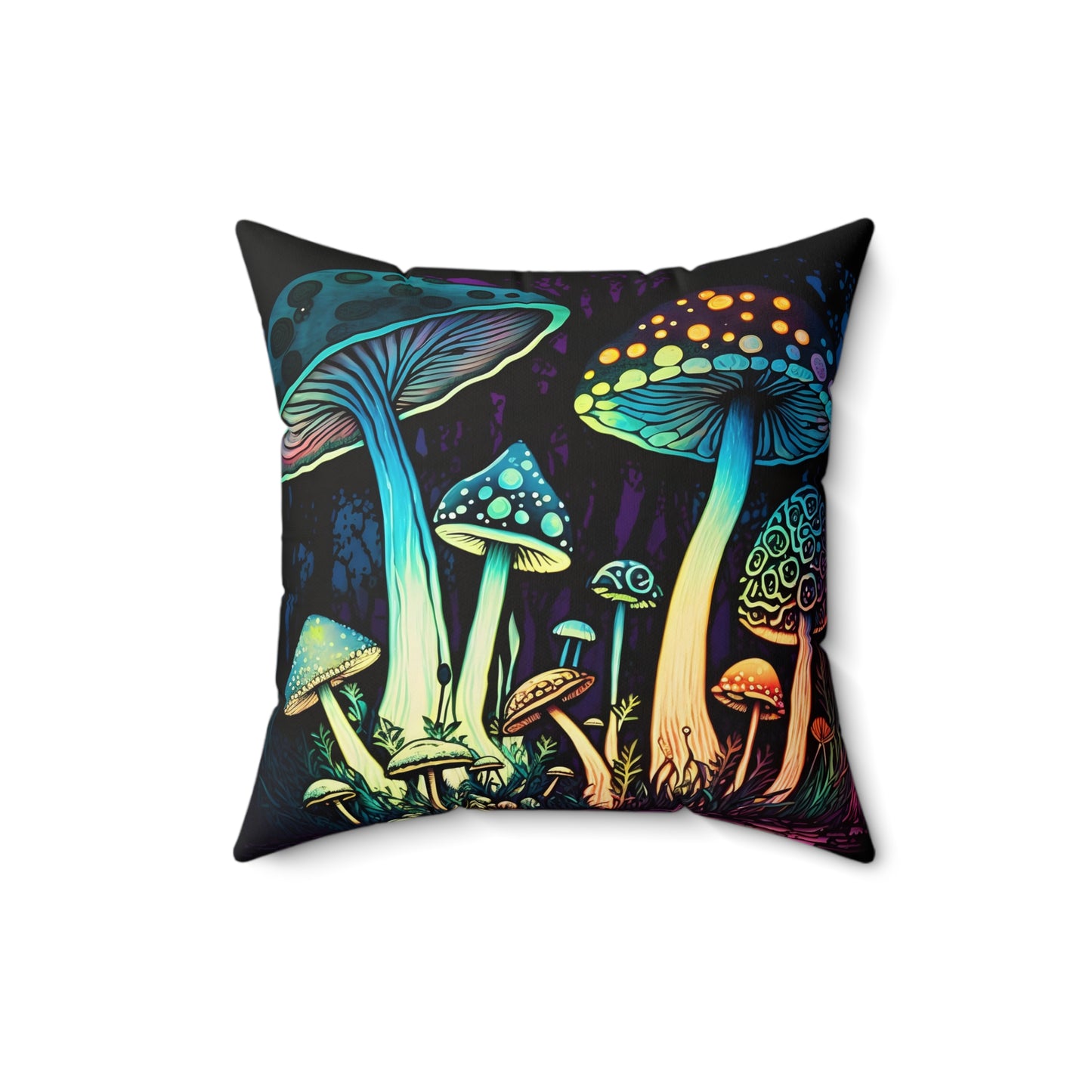 Wild Mushroom Square Pillow Decor