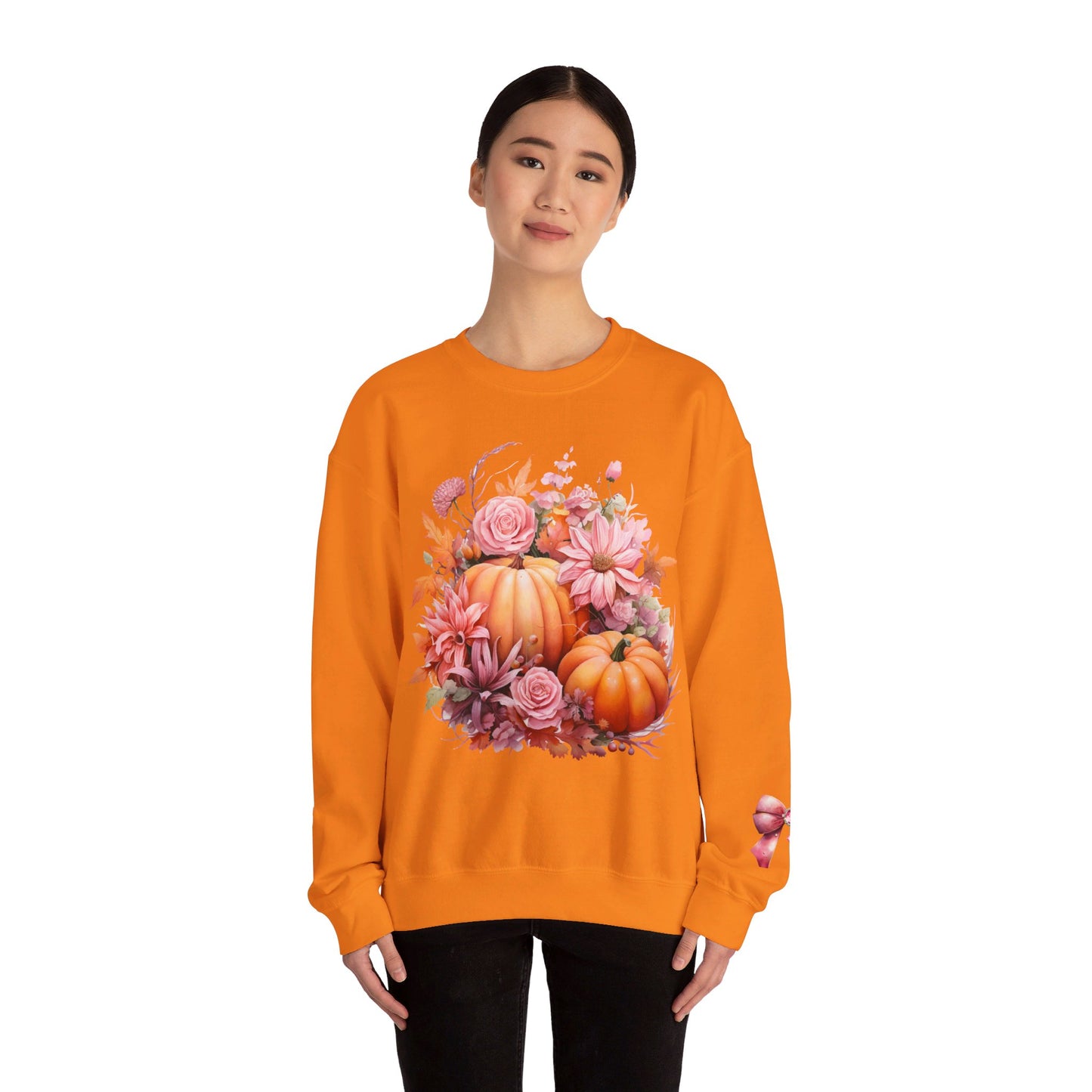 Pink Floral Pumpkin Sweatshirt