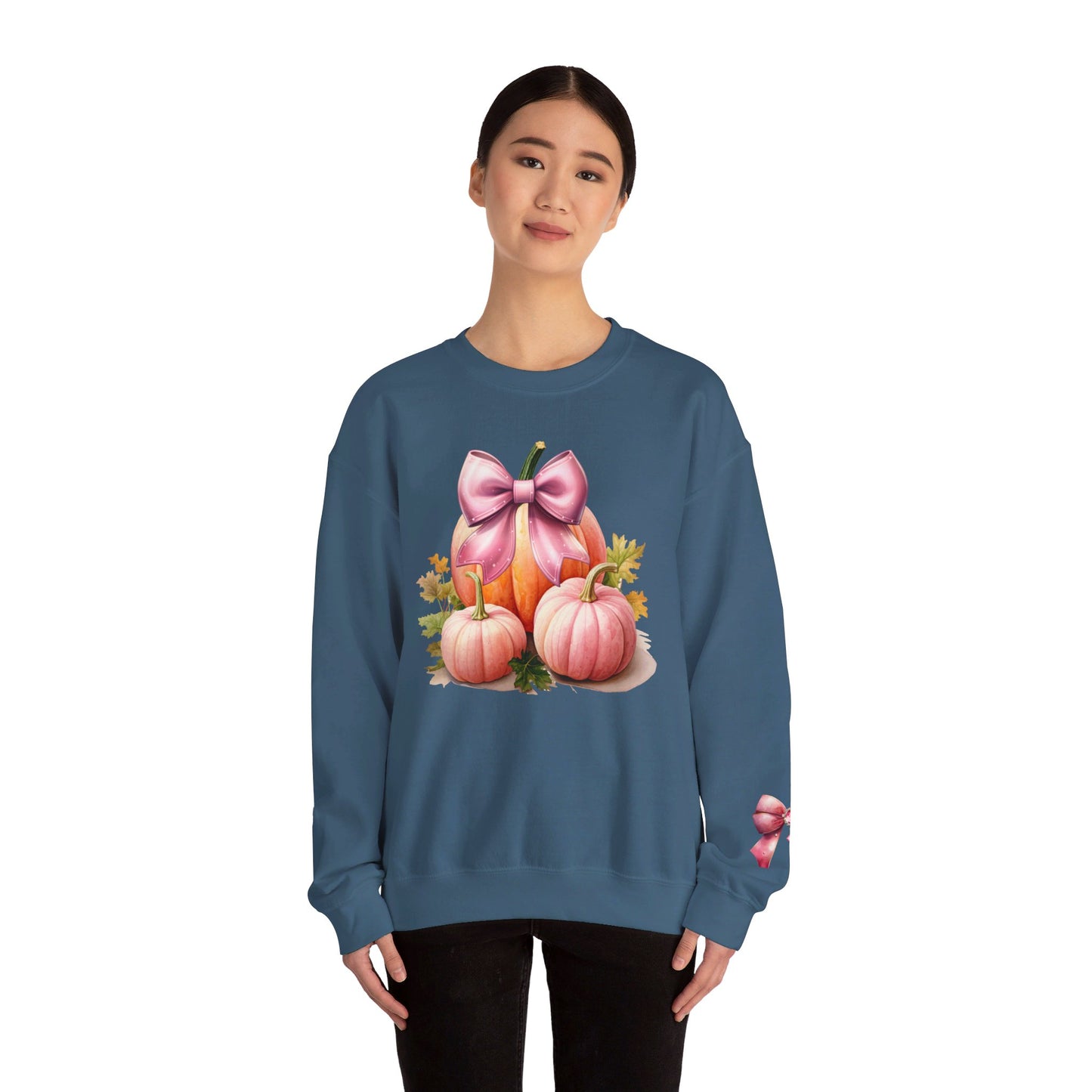 Pink Coquette Pumpkin Crewneck Sweatshirt