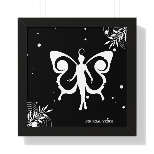 Fairy Butterfly Girl Framed Wall Art  Poster - JOURNAL VENUE