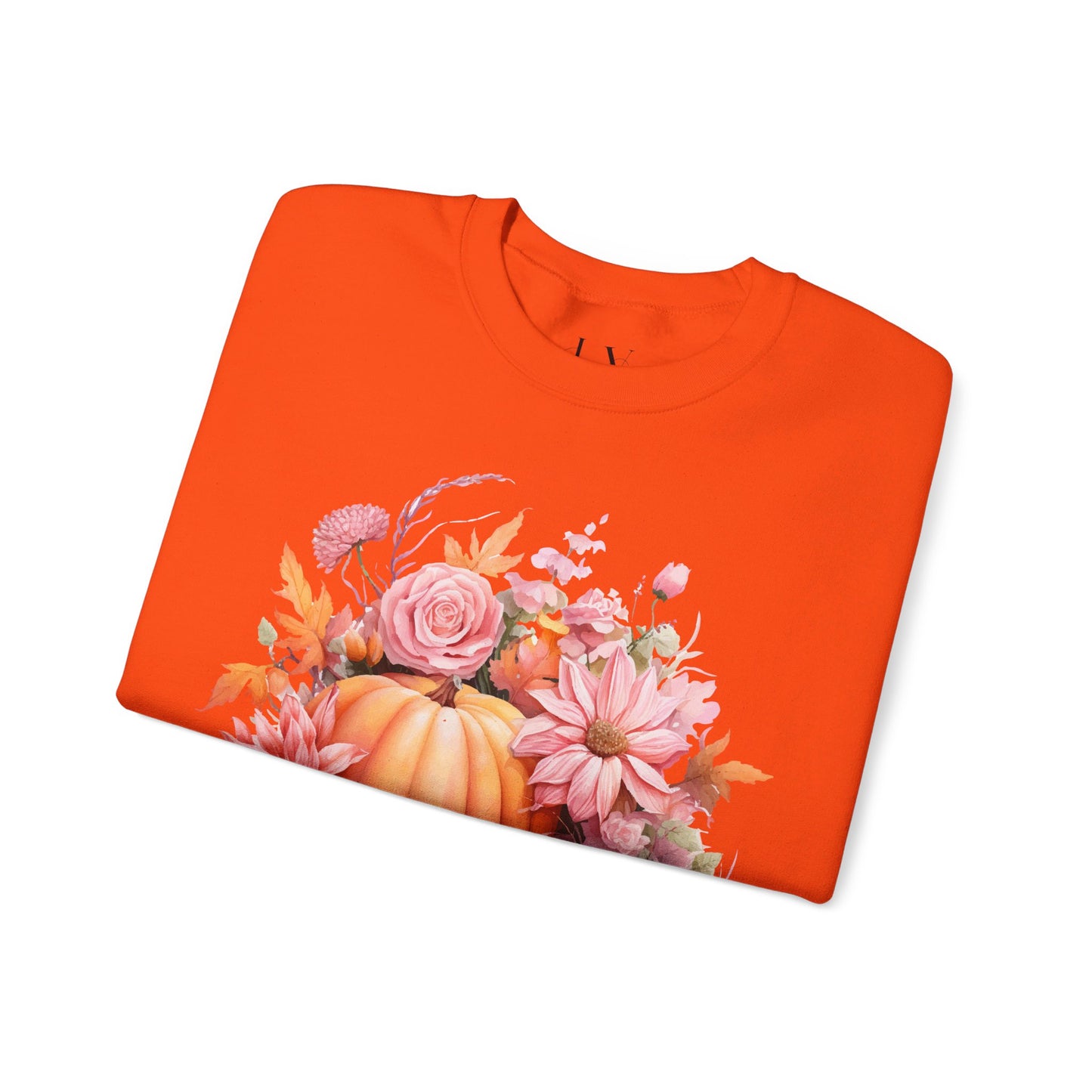 Pink Floral Pumpkin Sweatshirt