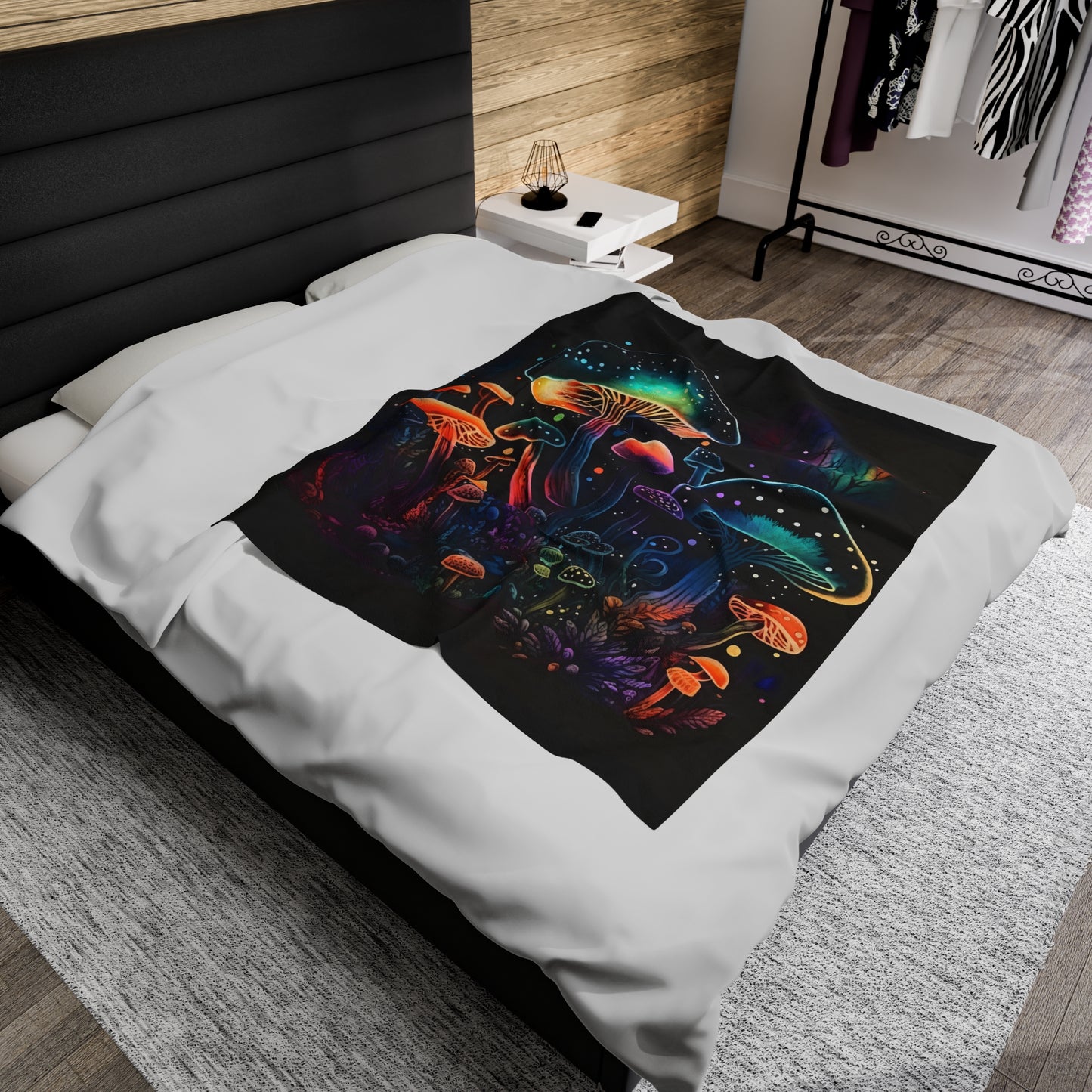 Magic Mushroom Velveteen Plush Blanket