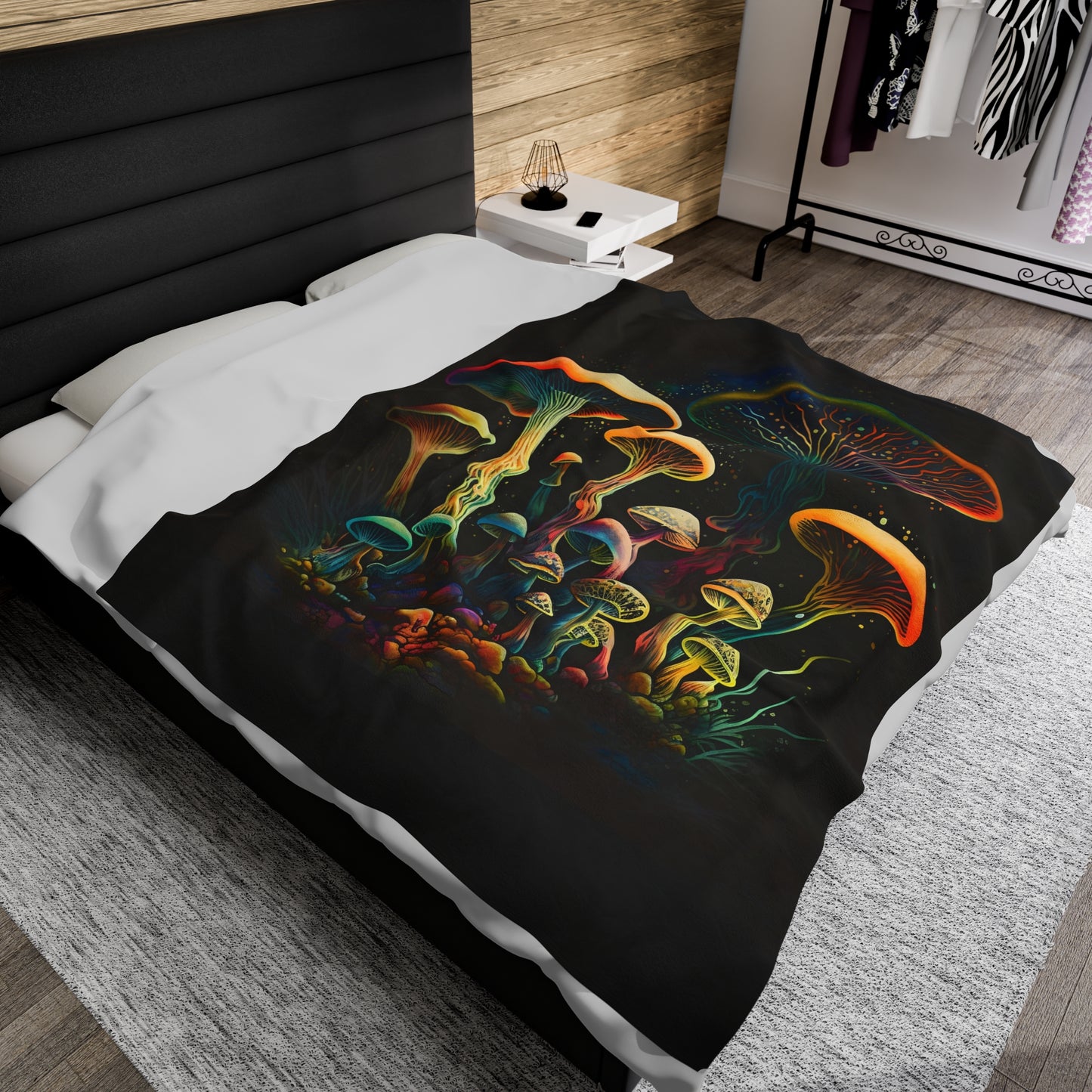 Wild Magic Mushroom Velveteen Plush Blanket