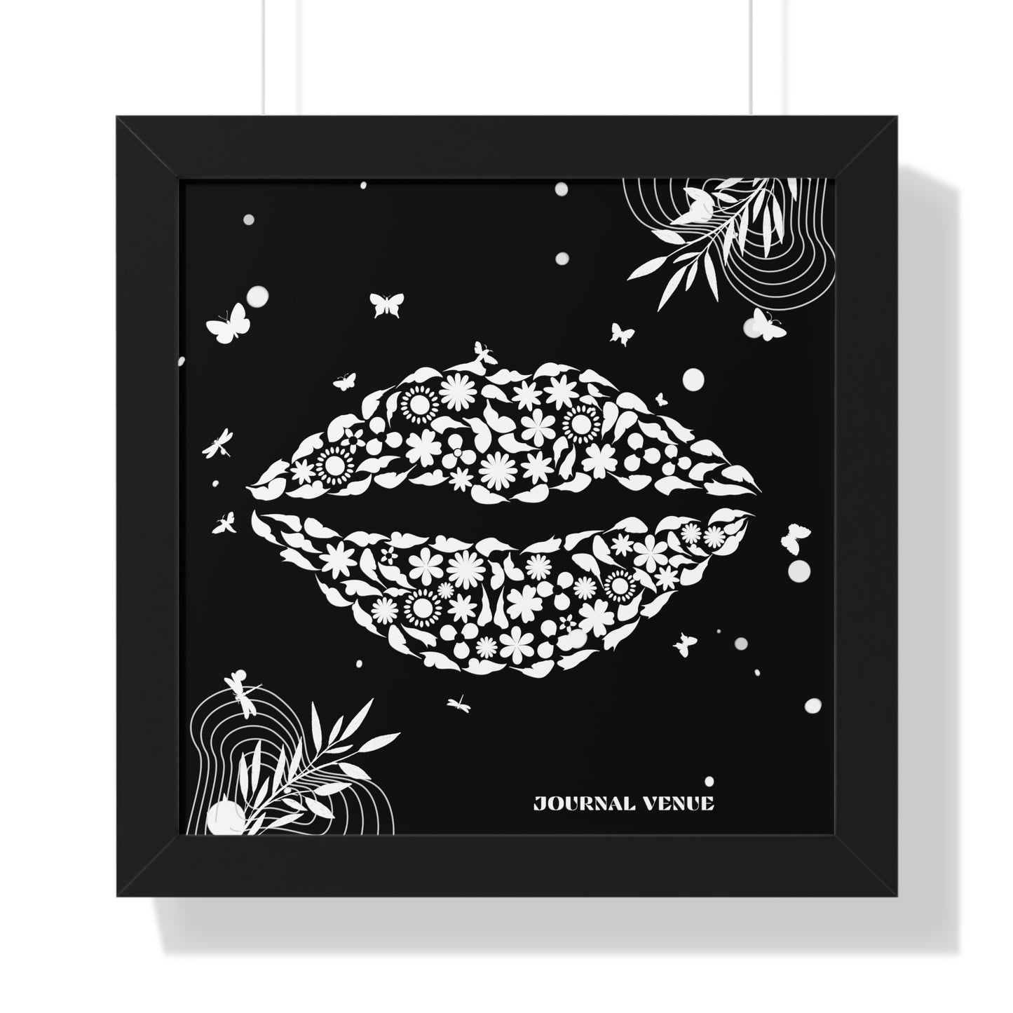 Butterfly Lip Framed Vertical Wall Art  Poster - JOURNAL VENUE