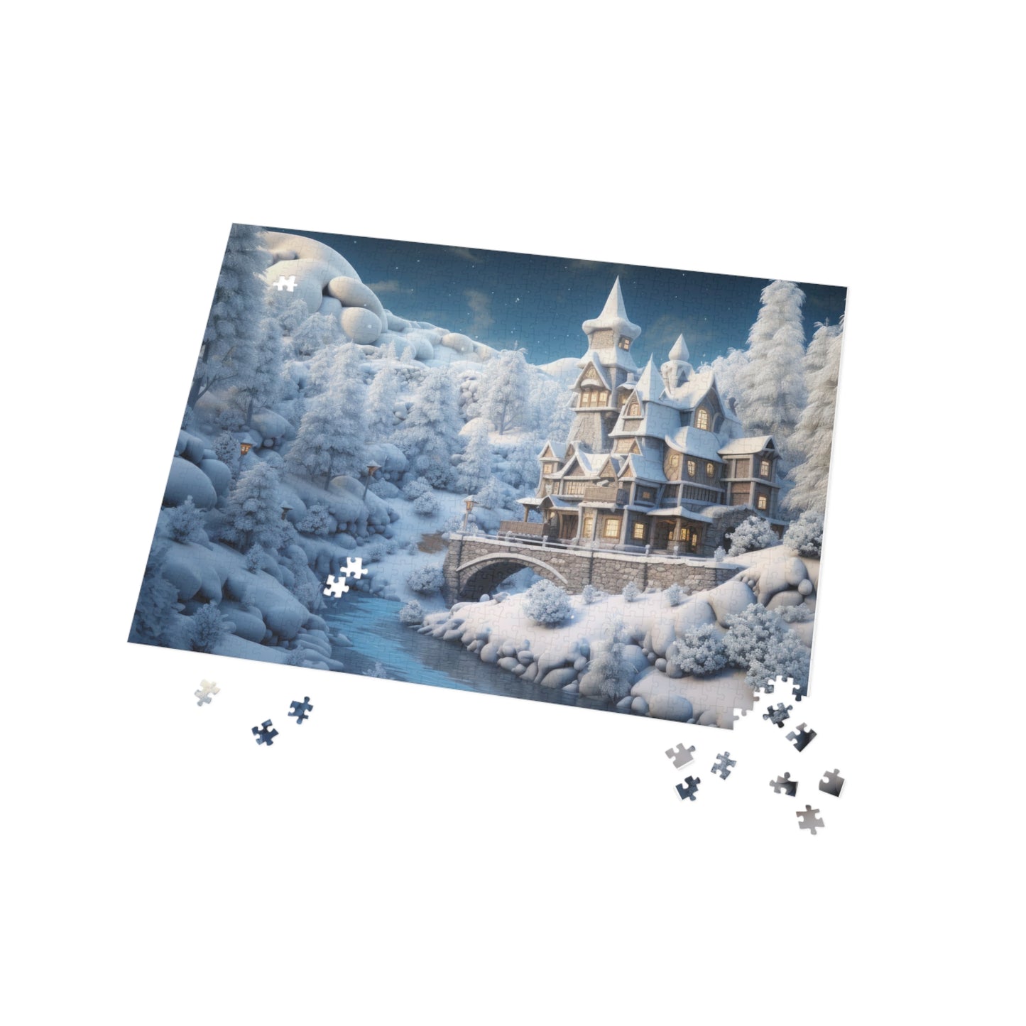 Fantasy Winter Wonderland  Castle Puzzle - JOURNAL VENUE