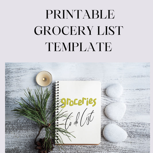 Printable Grocery List Template- JOURNAL VENUE