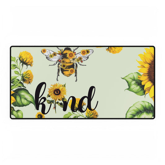 Bee Kind Sun Flower Mouse Pad Desk Mats - JOURNAL VENUE