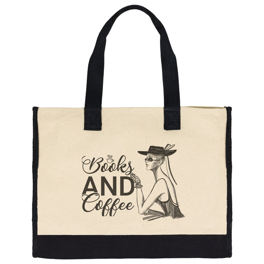 Book And Coffee Tote Bag - JOURNAL VENUE