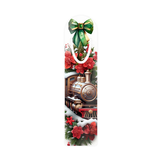 Classic Floral Christmas Train  Bookmark - JOURNAL VENUE