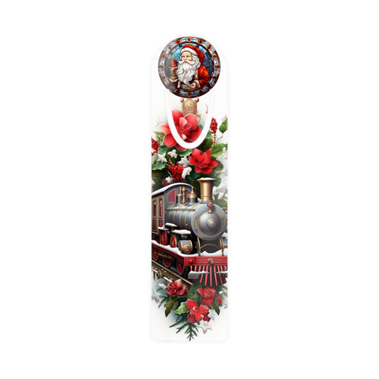 Cute Classic Floral Christmas Train  Bookmark - JOURNAL VENUE