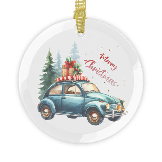 Cute Merry Christmas Glass Ornaments - JOURNAL VENUE