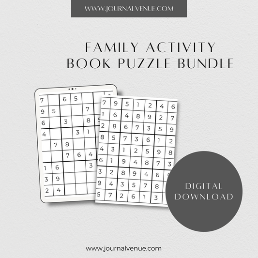 Family Activity Book Puzzle Bundle    - JOURNAL VENUE