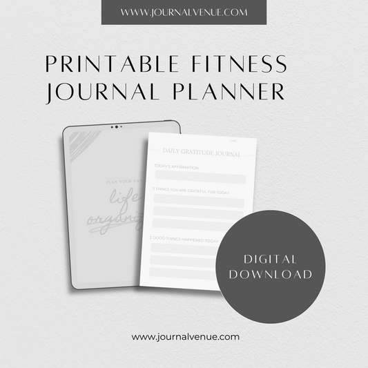 Printable Fitness Journal Planner- JOURNAL VENUE