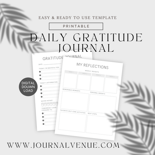 Printable Daily Gratitude Journal- JOURNAL VENUE