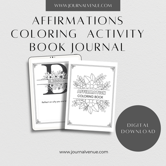  Affirmations Coloring  Activity Book  Journal - JOURNAL VENUE