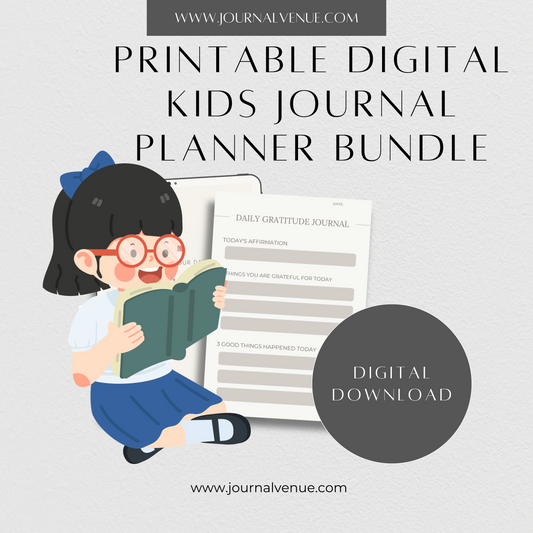 Printable Digital Kids Journal Planner Bundle- JOURNAL VENUE