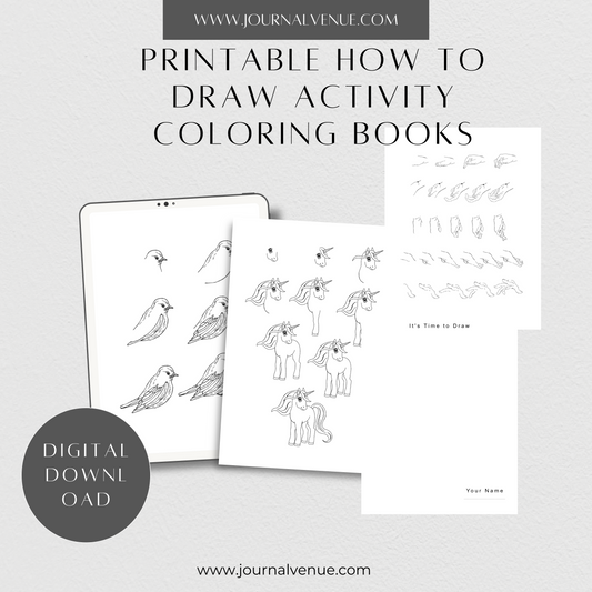 Printable How To Draw Activity Coloring Books  - JOURNAL VENUE