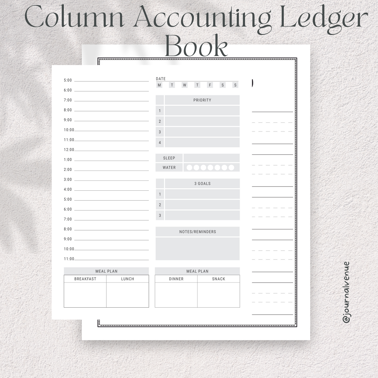  Professional Column Accounting Ledger Book - JOURNAL VENUE