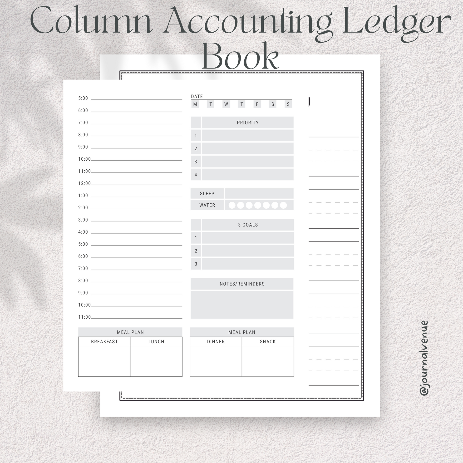  Professional Column Accounting Ledger Book - JOURNAL VENUE